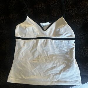 Smart Set White Camisole with Black Accents